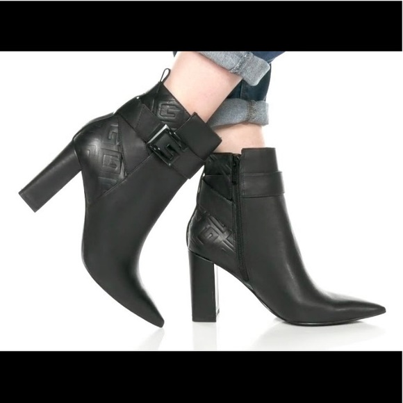 GUESS WOMEN ANKLE BLACK BOOT HEELS SIZE: 8.5 - Picture 3 of 6